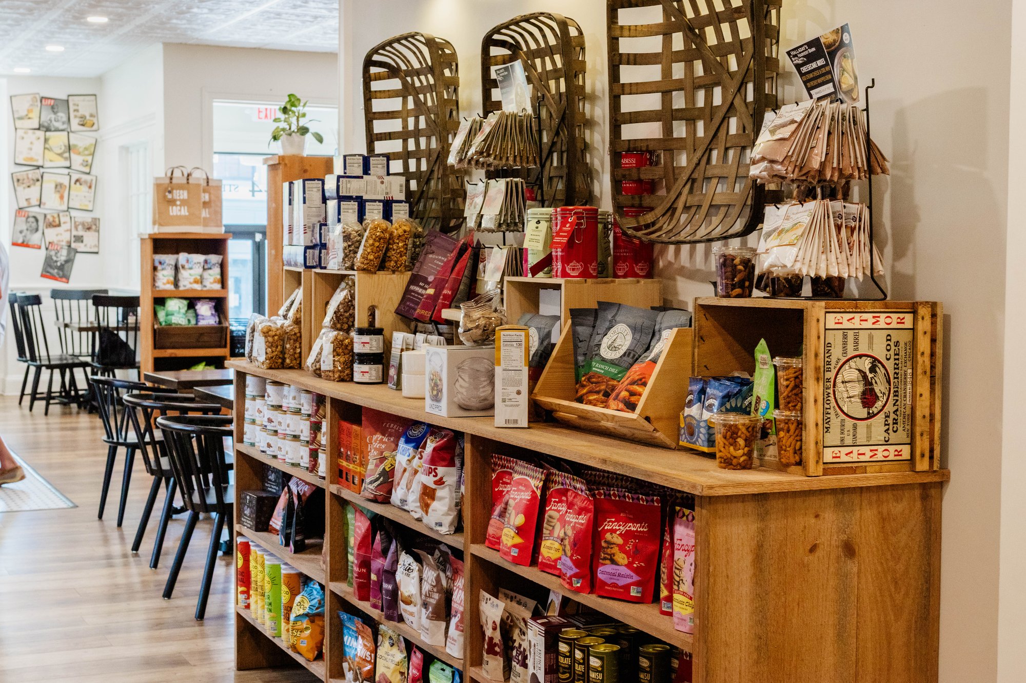 Specialty grocery aisle at Plimoth General Store