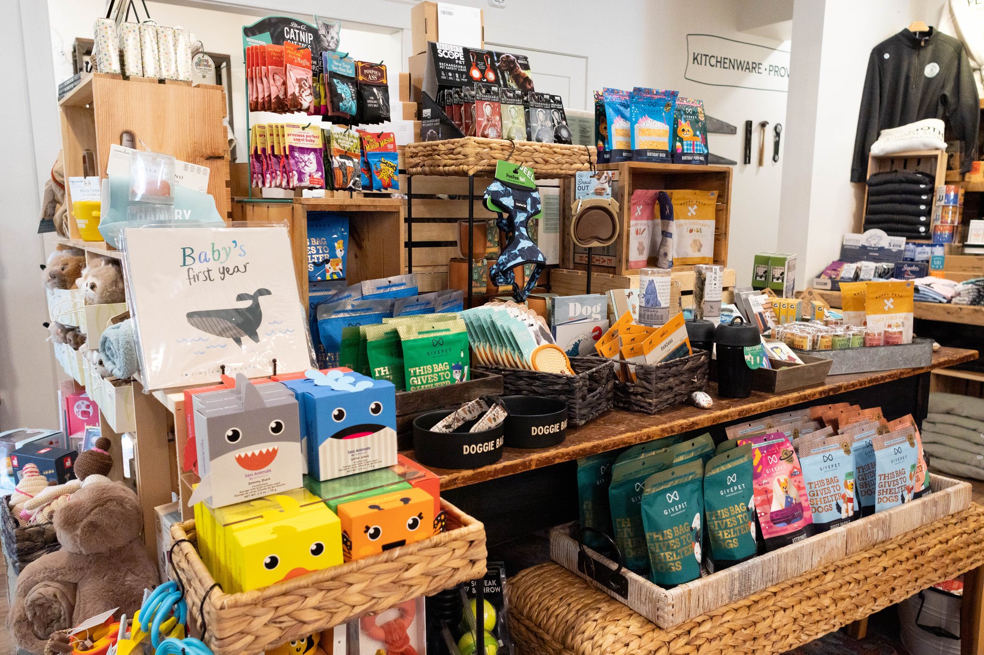 Pet toys and gifts at Plimoth General Store
