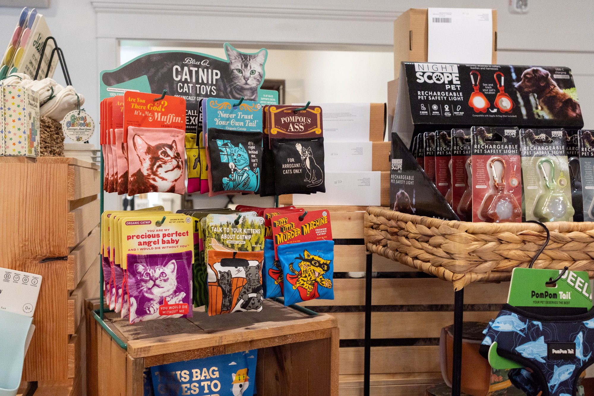 Pet treats and catnip